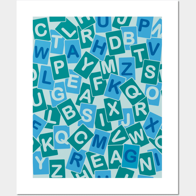 Alphabet Cards Pattern Wall Art by Barthol Graphics